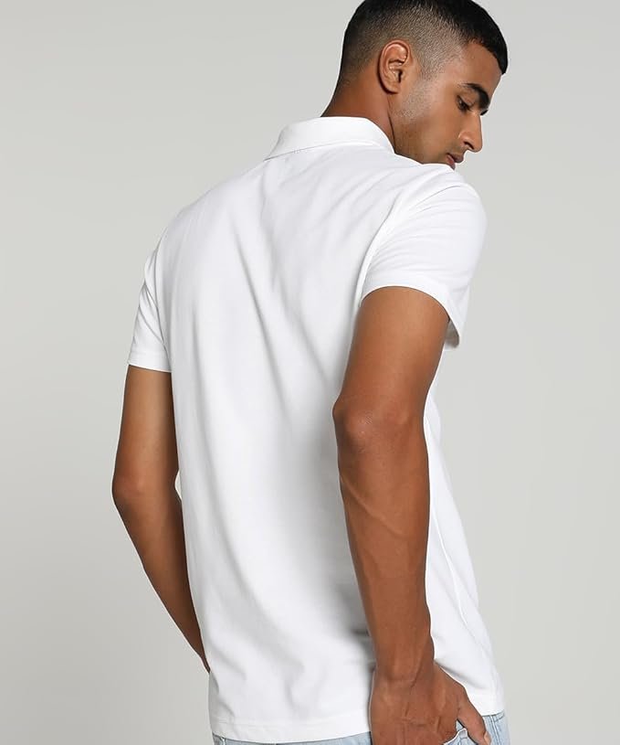 Puma Men's Solid Slim Fit Cotton Essential Polo T-Shirt for Regular wear - Image 2