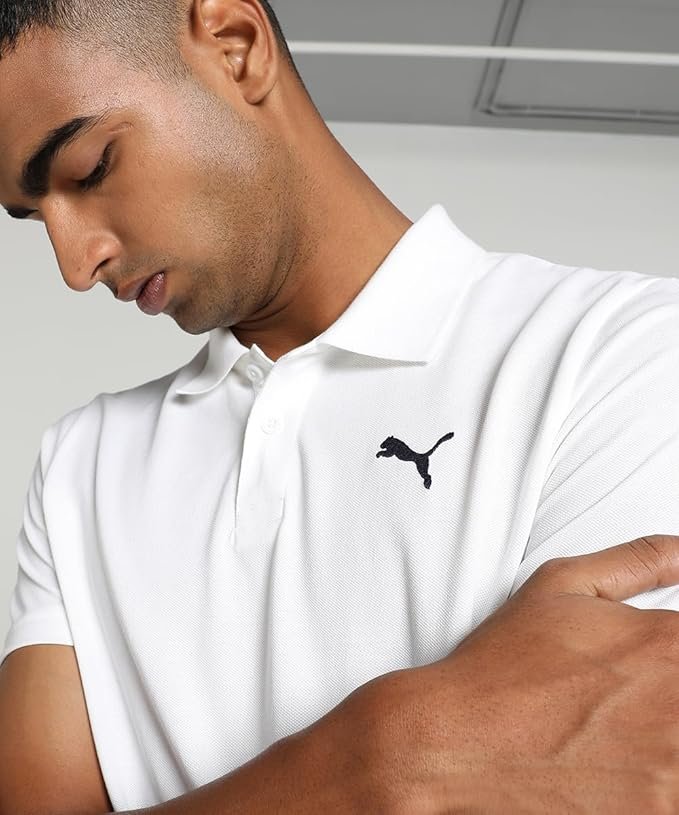 Puma Men's Solid Slim Fit Cotton Essential Polo T-Shirt for Regular wear - Image 5